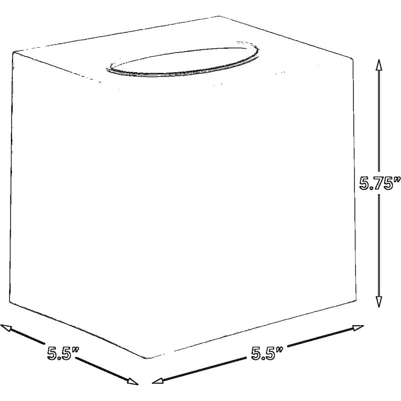 Paquet de 2 couvre-boîte à mouchoirs blanc