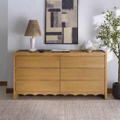 Rhylee 6 Drawer Wood Dresser