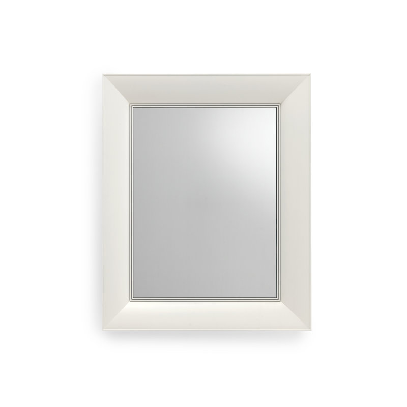 Ghost Flat Metallic Polycarbonate Wall Mirror, White