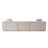 Elegant Mocha Corner Sofa, 119.3 x 76.0 x 25.6 inches | 100% Hornbeam Frame, 100% Linen Fabric, 32 DNS Foam Seating | Includes 2 Pillows, Stylish Plastic Legs, Perfect for Living Room & Modern Spaces