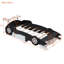 Twin Size Race Car-Shaped Platform Bed With Wheels-2023751516