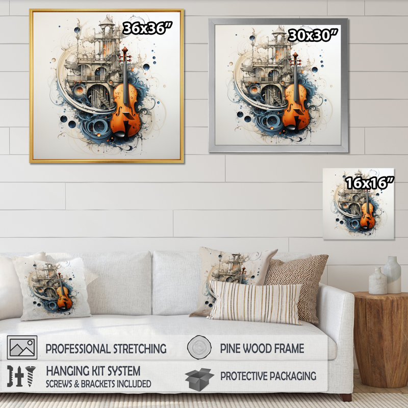 Jaslyne Harmonious Melody in This - imprimé, H 30 po x l 30 po x P 1 po, Toile tendue