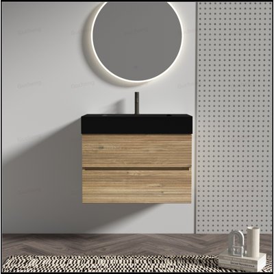 Meuble-lavabo mural 30 po avec lavabo à quartz