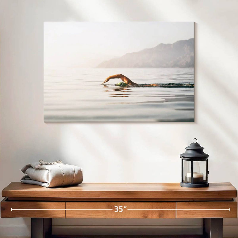 Sireci Swimming, 16" H x 24" W