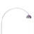 85" Tall Metal Floor Lamp With White Marble Base, Arch Design