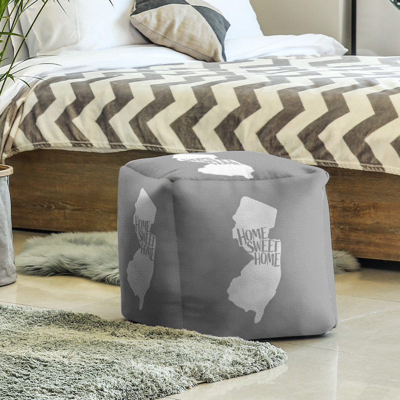 Repose-pieds cube new jersey home, Gris