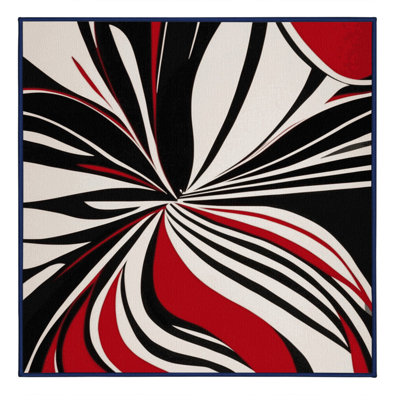 Lunar Vortex Rug, Square 3'