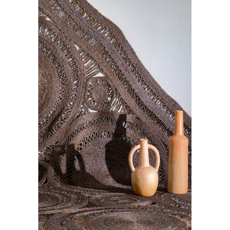 Tapis gris en jute / sisal Mehndi, Rectangle 9 pi x 12 pi