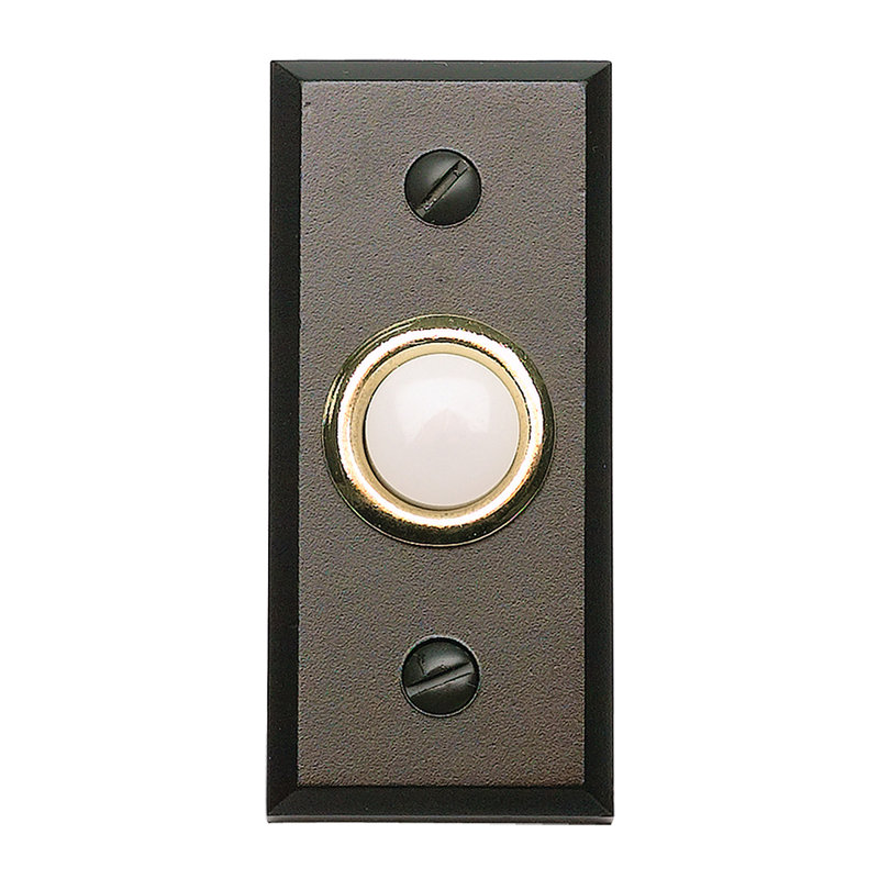 Mission Push Button, Aged Bronze