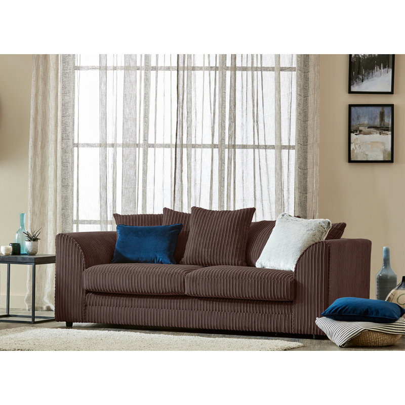 Moana 3 Seater Sofa, Chocolate