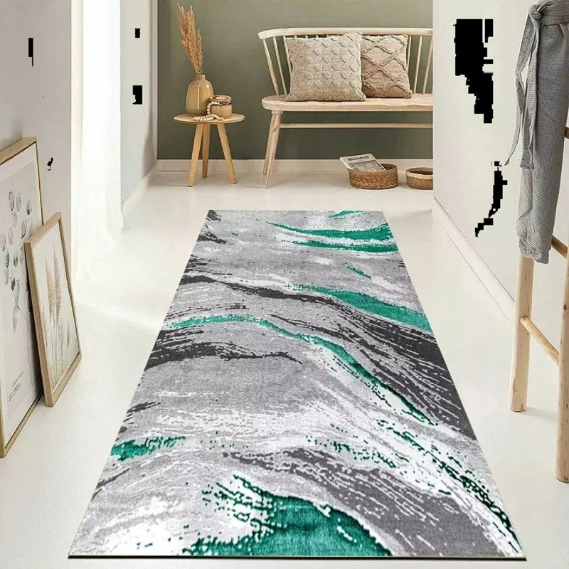 Abstract Shag Area Rug, Round 120 cm