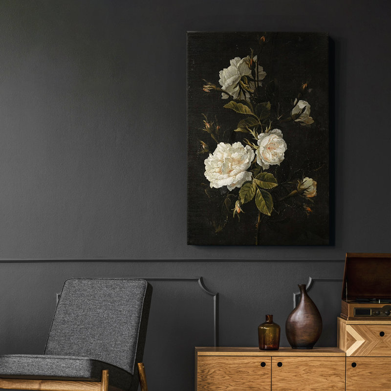 Imprimé floral rétro I, H 19 po x l 13 po