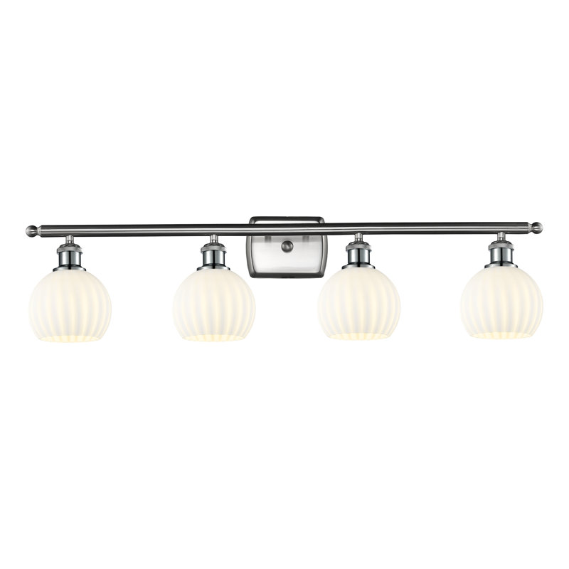 Berghoff 4 - Light Dimmable Vanity Light, Brushed Satin Nickel