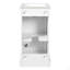 Meuble-lavabo de 16 po avec lavabo en céramique, ensemble de meuble-lavabo simple autoportant avec porte à fermeture douce, tablette réglable, style français