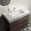 Meuble-lavabo autoportant moderne avec lavabo sans drain et robinet