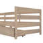 Lit plateforme simple en forme de L avec trois tiroirs de rangement-1292870735