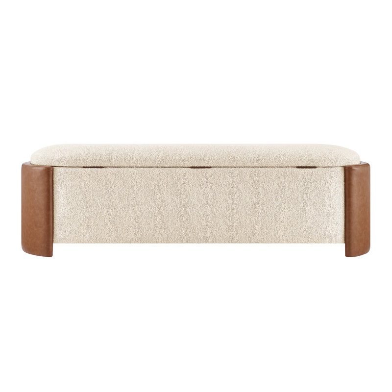 Datavia Fabric/Faux Leather Storage Bench