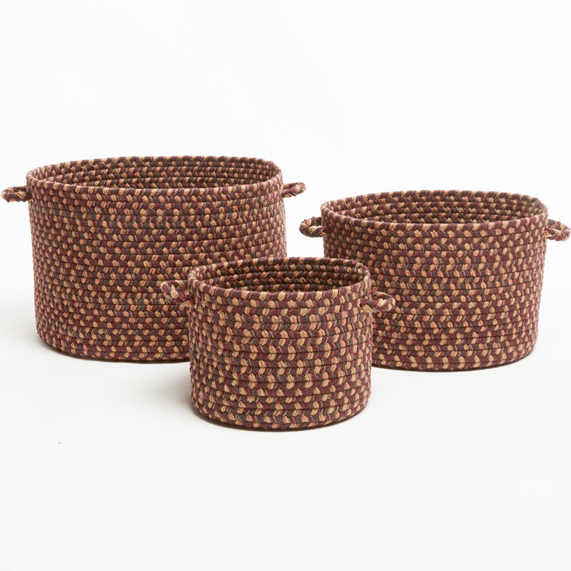 Panier en tissu Bar Harbor, H 8 po x l 10 po x P 10 po, 23 pintes, Brun foncé