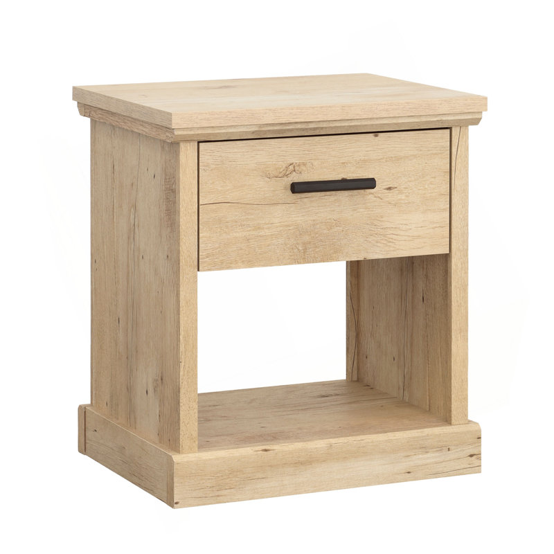 Table de chevet, finition brune