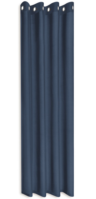 Eyelet Room Darkening Single Curtain, Blue