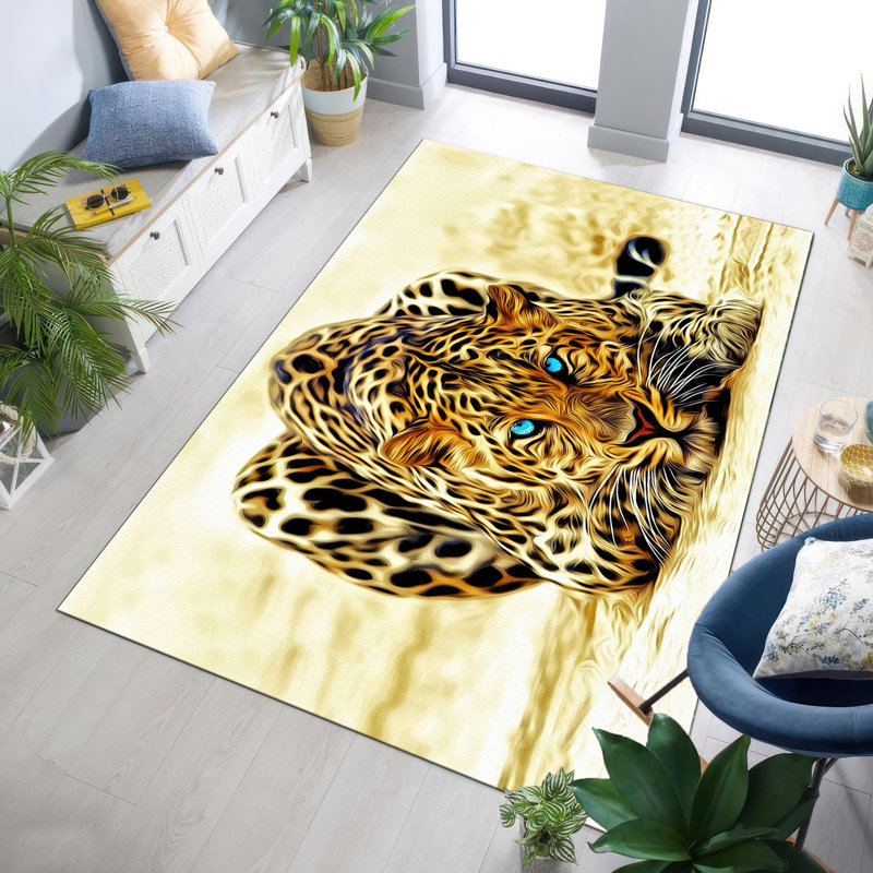 Plush Soft Pile Printed Rug Featuring a Vibrant Array of Geometric Shapes and Intricate Designs for a Striking Addition to Your Living Space