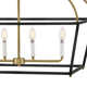 Tate 6-Light Chain-Hung Two-Tone Linear Chandelier