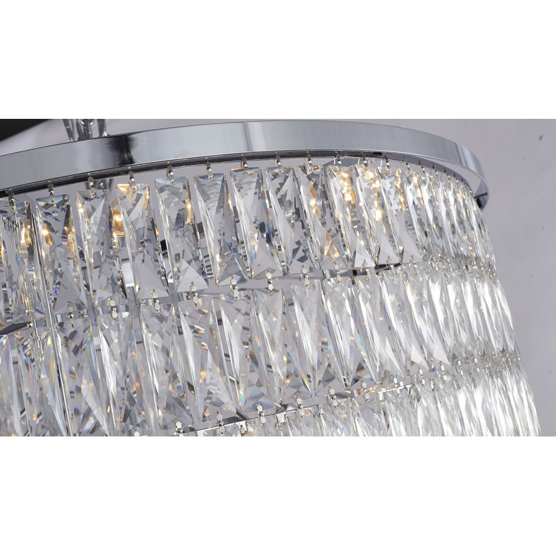 Lustre en cristal 42 lumières 9 niveaux Transitional, Chrome