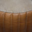 POUF BOFFALO NOIR FAIT À LA MAIN EN CUIR RUFFÉ NOIR - 14 po x 14 po x 14 po, de forme ronde, de couleur unie noire, en cuir de buffle Genunie, rembourré de coton recyclé, repose-pieds pour le salon, la salle d'étude, Patio et bureau-818139139-818139140-818139163