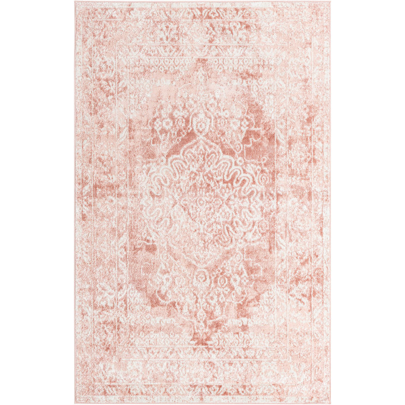 Tapis contemporain Contemporary Ostby rose, Rectangle 5 pi x 8 pi