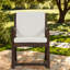 Chaises confortables de salle à manger de patio, fauteuils modernes en bois d'acacia pour la terrasse
