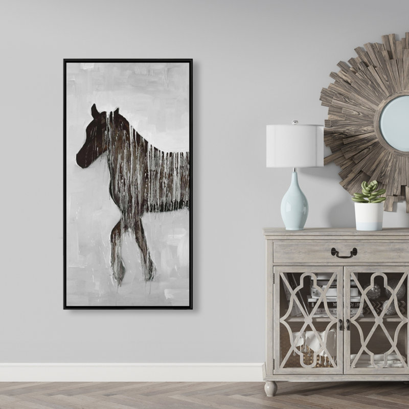 Gambading Abstract Horse Print On Canvas