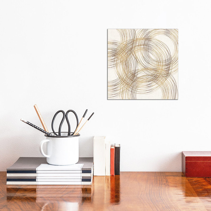 Metallic Copper Rings - Wrapped Canvas Print, 30.48 cm H x 30.48 cm W