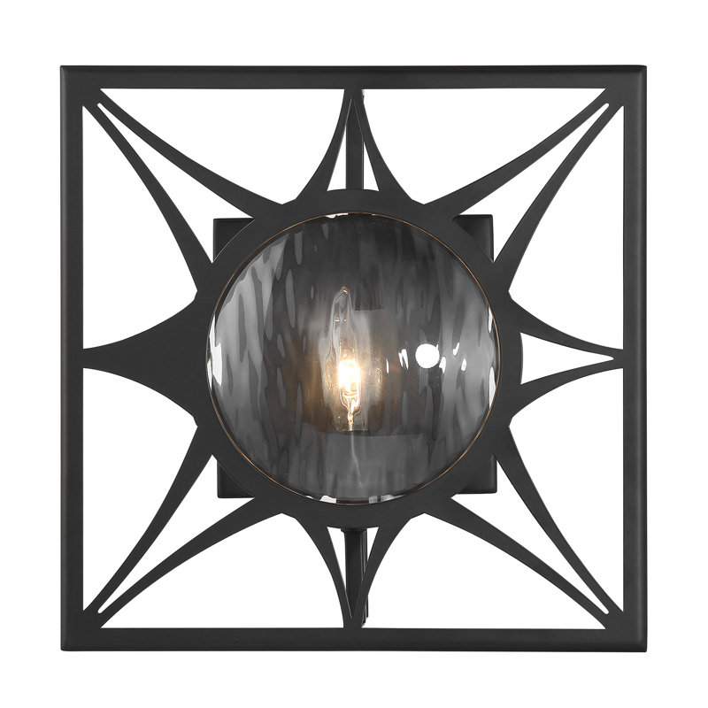  Balfour 1-Light Wall Sconce in Matte Black, Black
