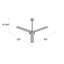 52" Roto 3 - Blade Propeller Ceiling Fan with Wall Control-15595699