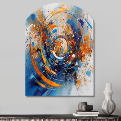 Cleotilde - Arch Surrealism Landscape Metal Wall Decor, Asymmetrical Metal Wall Sculpture Print