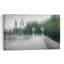 Pont flou sous la pluie, paysage urbain serein et onirique de style impressionniste, affiche murale-134451155