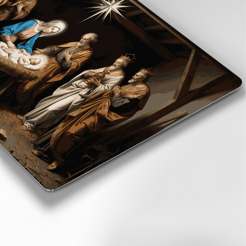 Art mural en métal de Noël crèches de Noël, H 12 po x l 18 po