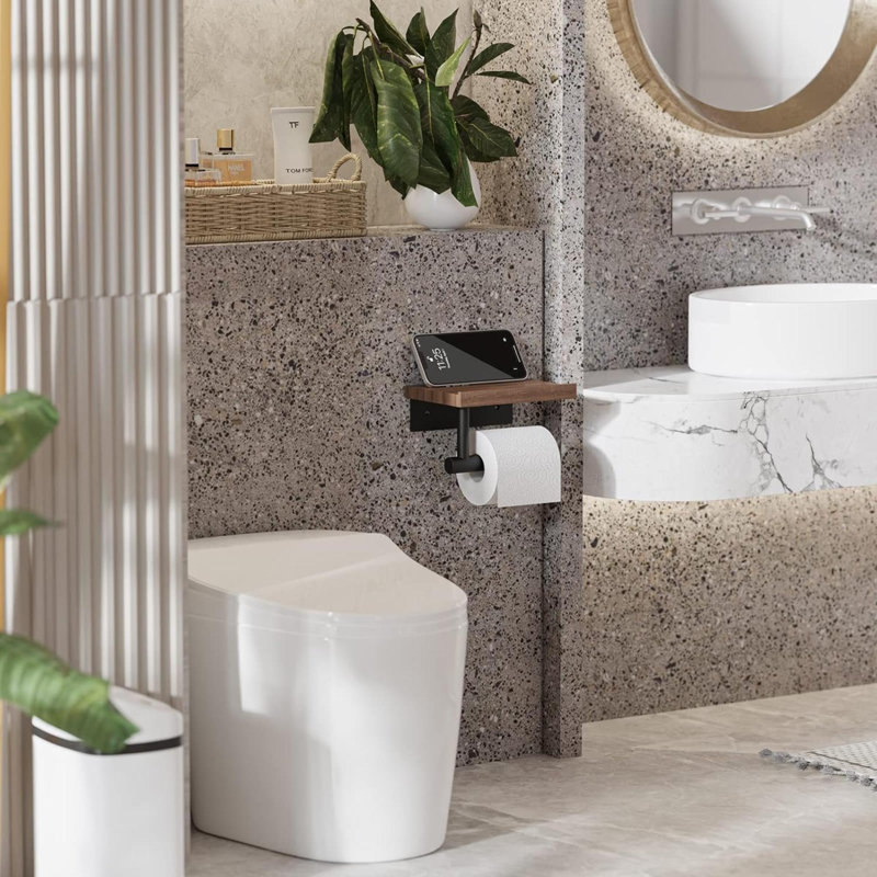 Wall Mounted Toilet Paper Holder, Wax/Matte