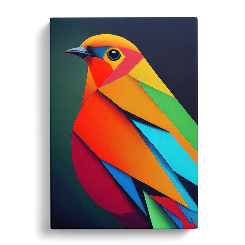 Aspenson Robin Bird Abstract Vol.6 - Wrapped Canvas, 76cm H x 50cm W x 3cm D