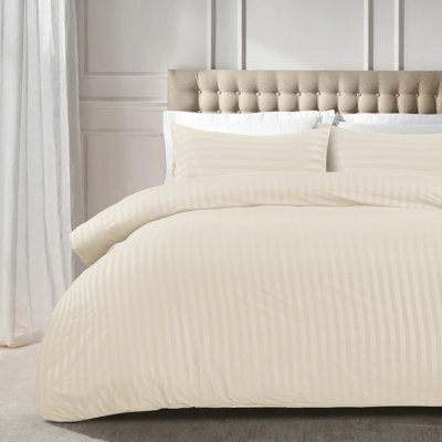 Microfiber Striped Duvet Cover with Pillow Shams