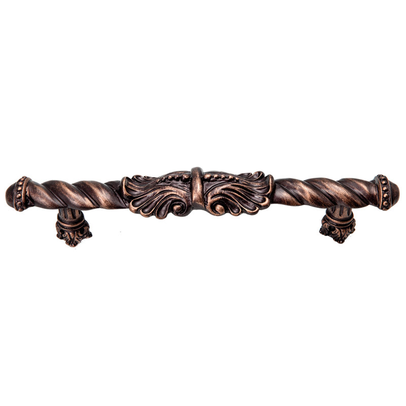 Poignée Acanthus de style roman, Bronze frotté à l'huile, 5"