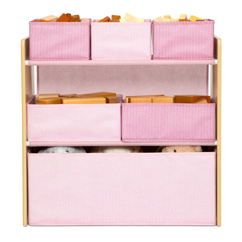 Organisateur de jouets 6 bacs Gapkids par Delta Children - Certifié Greenguard Gold, rosé, Rose