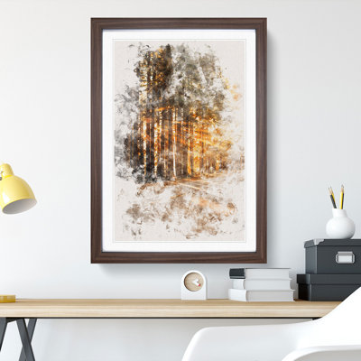 Sunlight Through the Forest - Picture Frame Painting Print