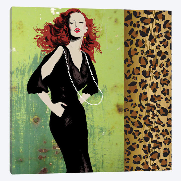 « vixen », reproduction sur toile, H 26 po x l 26 po x P 1,5 po, Pas de tapis, Toile tendue