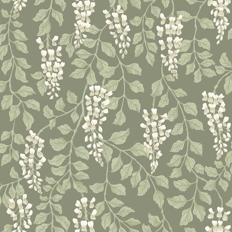 Boråstapeter Blåregn Wallpaper, Sage