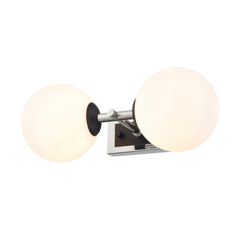Mantz Wall Bracket, Black/Polish Nickel, White