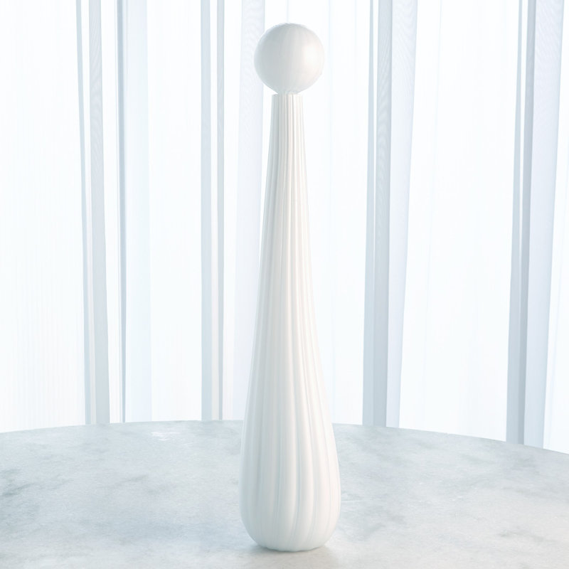 Circus Bottle, White, 27.75" H x 6" W x 6" D