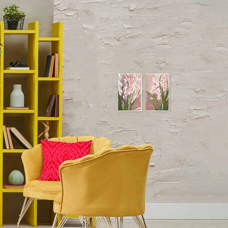 Ensemble de 2 plaques murales Fading Floral Radiance, design par Susan Pepe, H 15 po x l 20 po