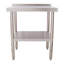 Stainless Steel Prep Table,440Lbs Load Capacity Heavy Duty Metal Worktable With Backsplash Adjustable Undershelf, Commercial Workstation For Kitchen Restaurant