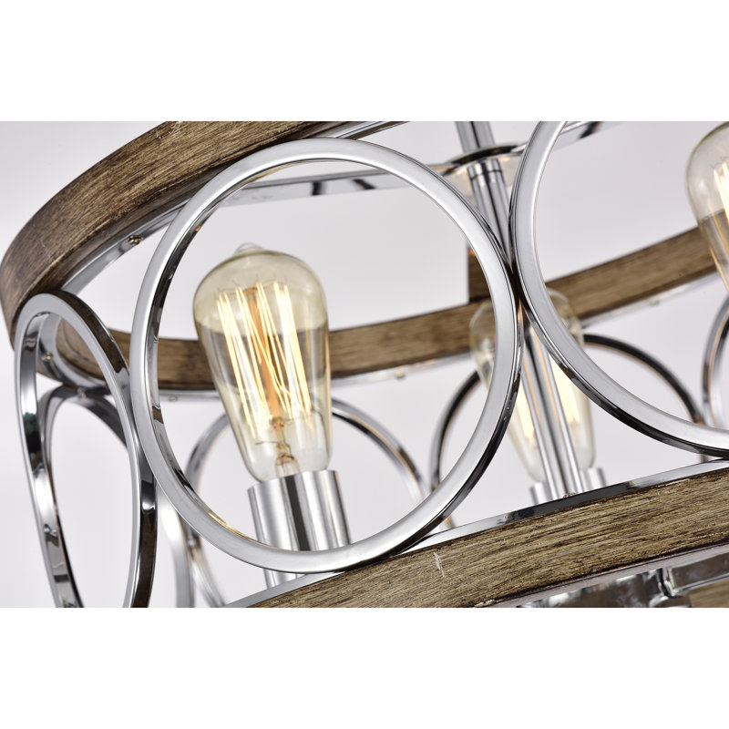 Annabela Semi Flush Mount, Brown